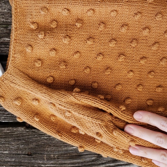 Misha and Puff Summer Popcorn Sweater in Pima Cotton, color "Caramel", size 8-9Y - Picture 7 of 11